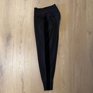 Athleta Venice Velvet Stripe Jogger in Black XS
